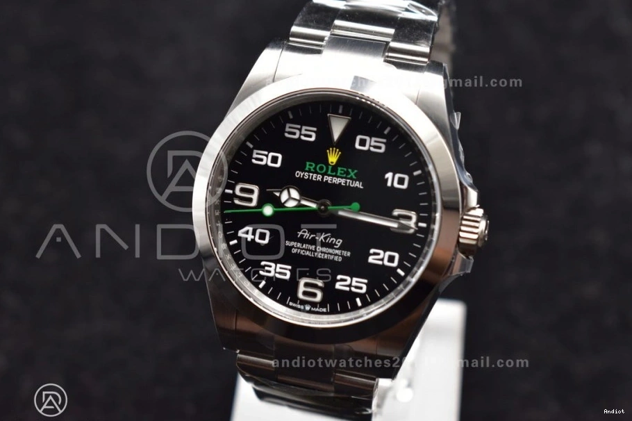 500 1:1 Best Steel Air-King Edition on Dial Black SS Bracelet VR 126900 RelaxedFit 904L Clean 0713